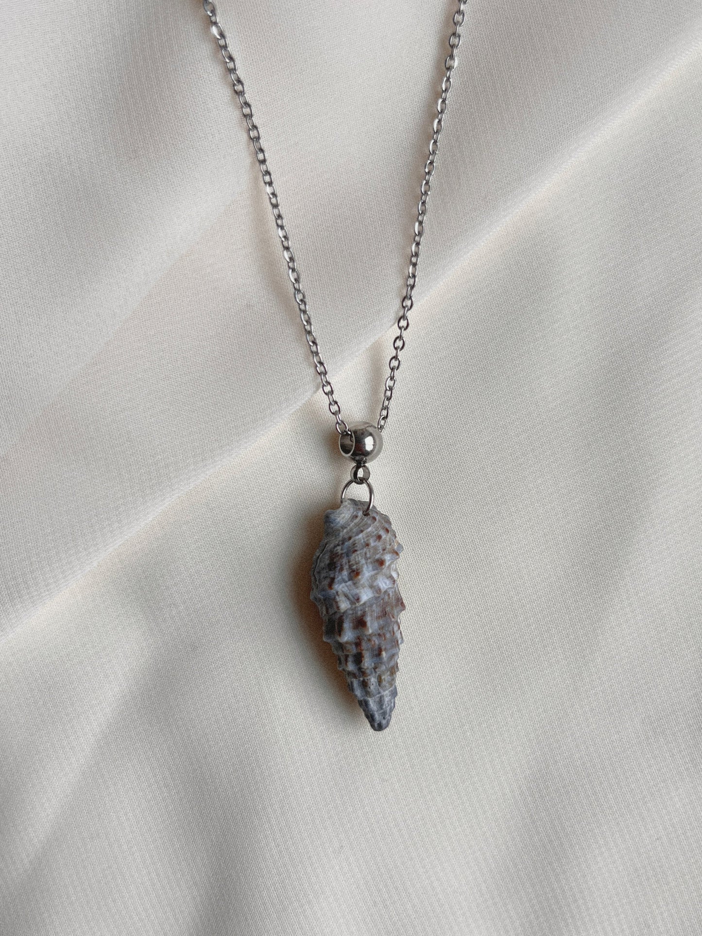unieke schelp ketting van rvs