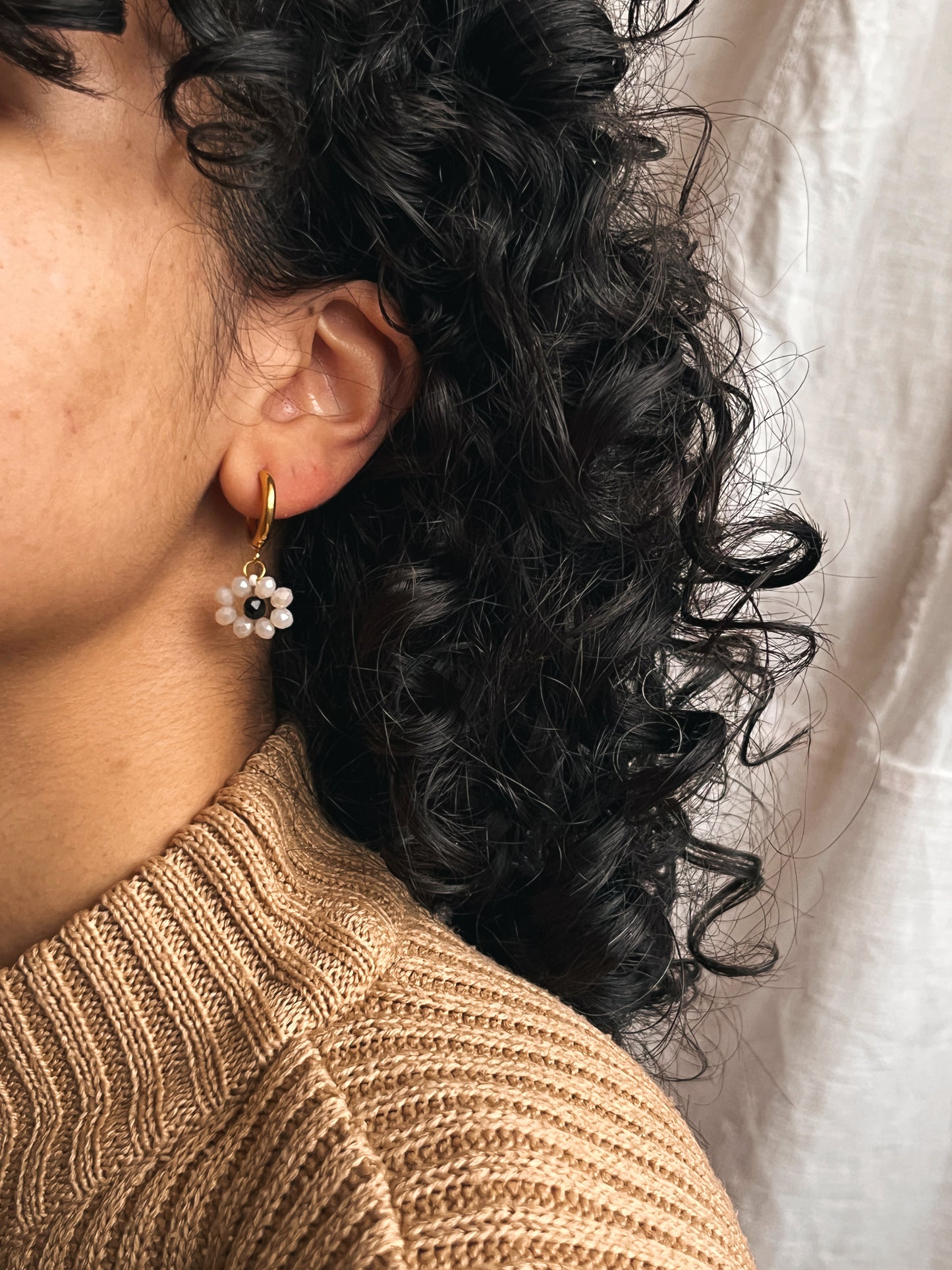 surinaamse evil eye oorbellen met goud roestvrij staal